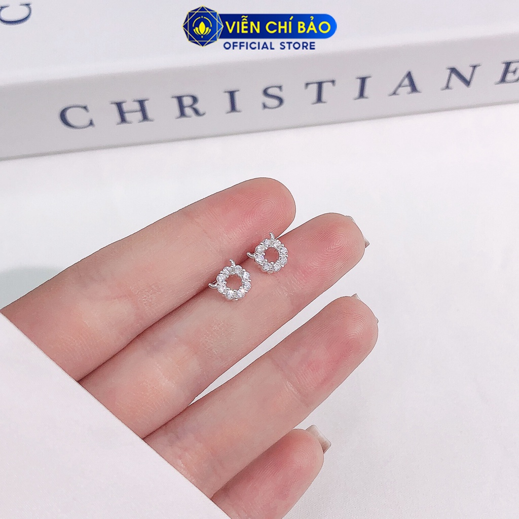 Bông tai cừu chất liệu bạc 925 thời trang phụ kiện trang sức nữ thương hiệu Viễn Chí Bảo E069