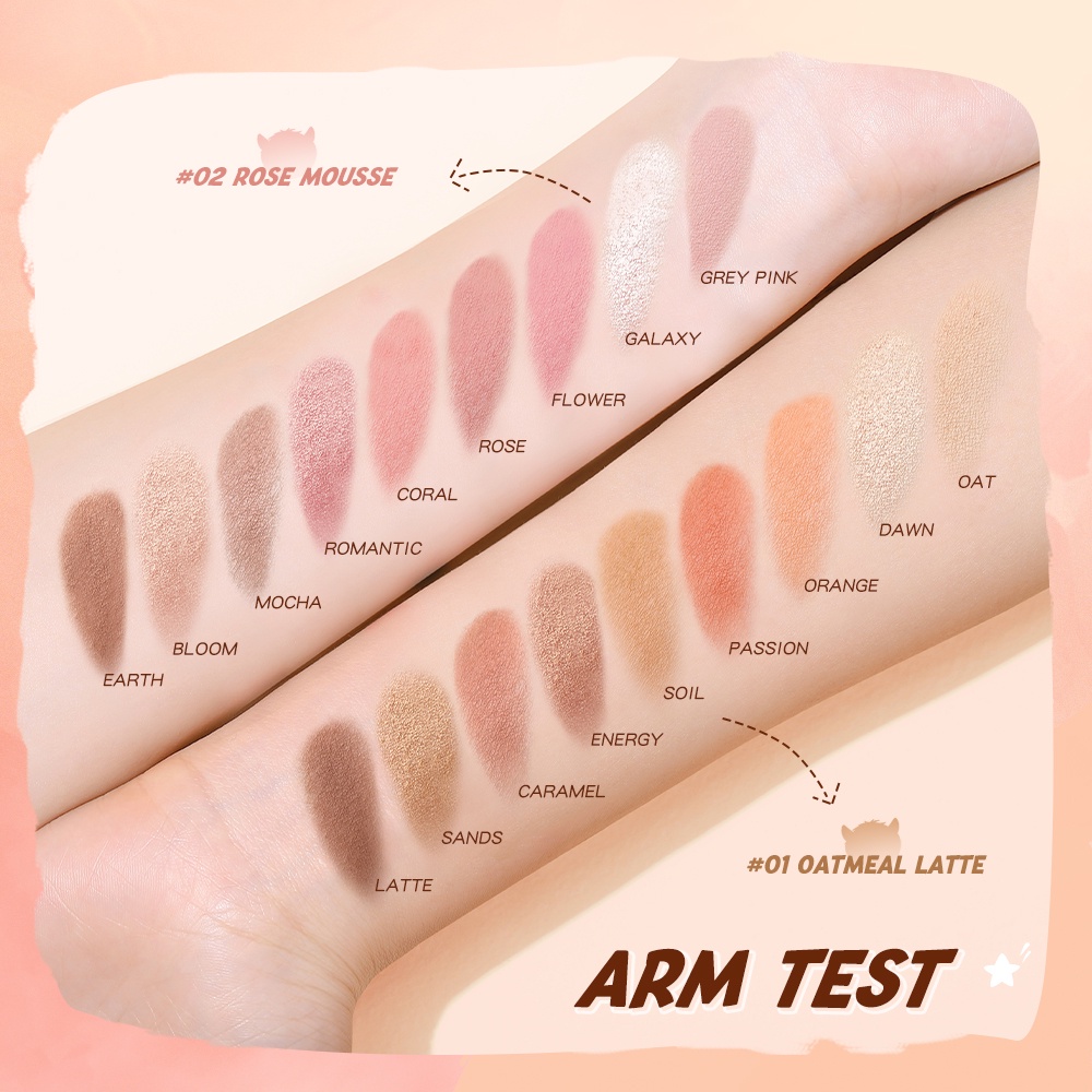 Bảng phấn mắt trang điểm lấp lánh thương hiệu BANXEER màu bột cà phê latte 01 74g