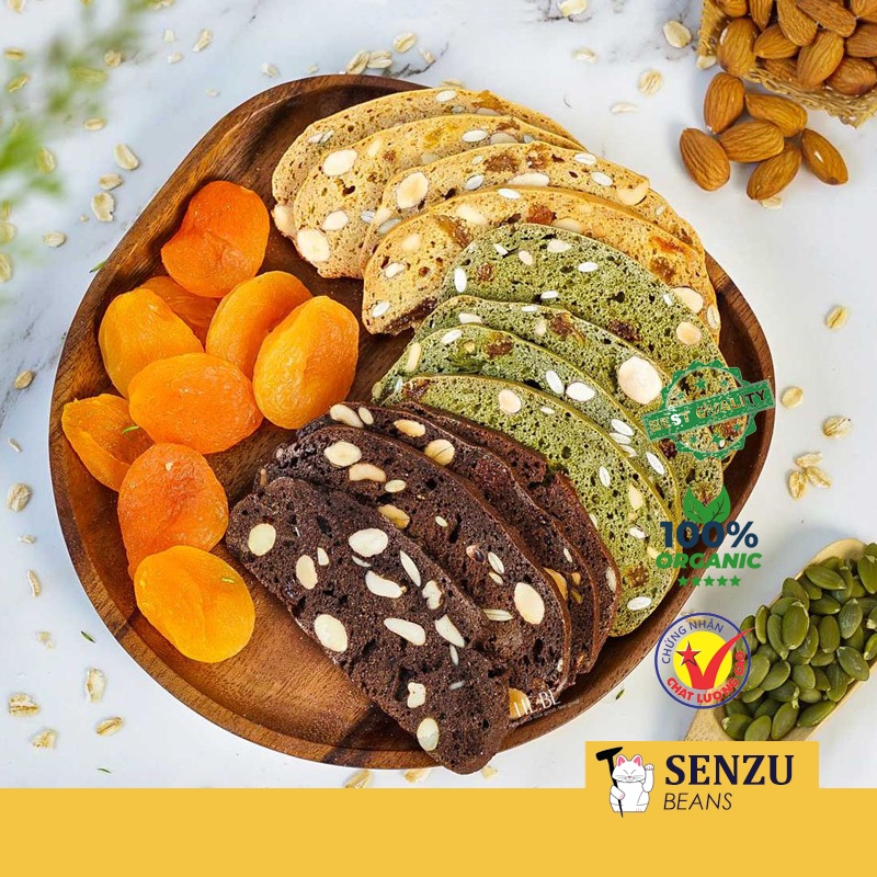 Bánh Biscotti Mix 3 Vị Hũ 200G (Biscotti Cookies) - Senzu Beans | BigBuy360 - bigbuy360.vn