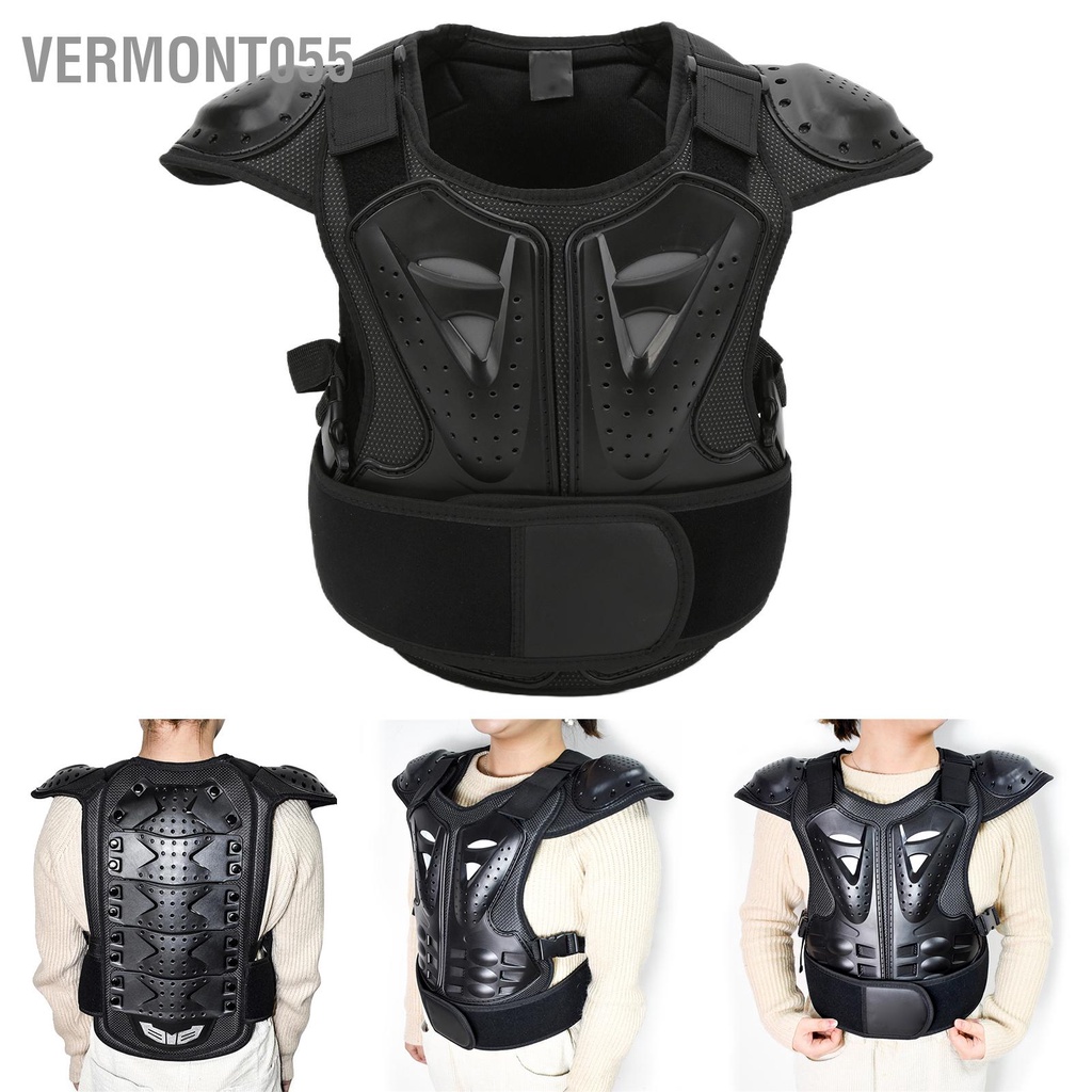Có thể bán buôn Áo giáp đi xe máy thoải mái Xe đạp Đi Bảo vệ lưng ngực cho trẻ em Trẻ Vermont055 Hàng giao ngay
