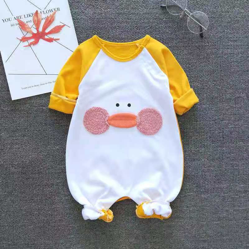 Bộ Áo Liền Quần Tay Dài In Họa Tiết Dễ Thương Thời Trang Xuân Thu Cho Bé 11 Kiểu
