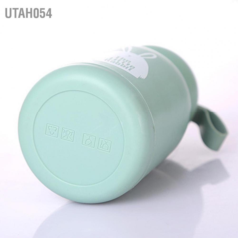 Bình đựng nước giữ nhiệt lõi thuỷ tinh cách nhiệt hai lớp 330ml cầm tay dễ thương utah054