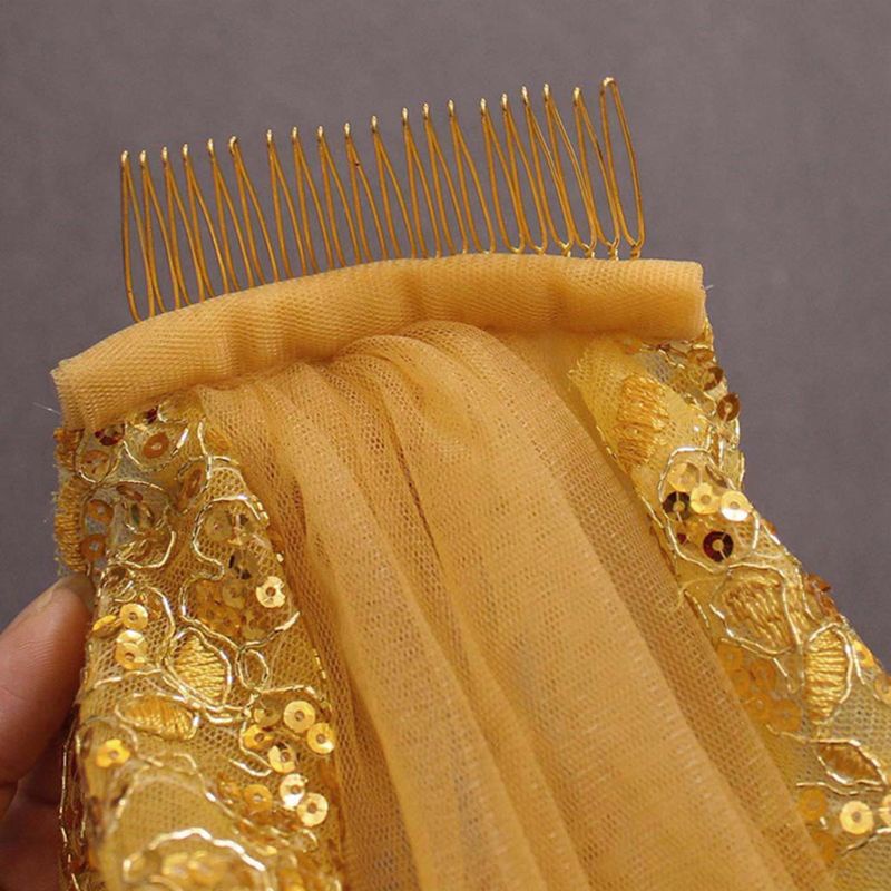 Vải Ren Lưới Mềm Mại Thêu Họa Tiết Đính Kim Sa Lấp Lánh Phong Cách Vintage