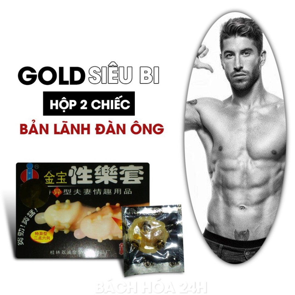 Bao Cao Su Gold Siêu Bi Hộp 2 cái. Bcs Bi Giúp Tăng Khoái Cảm Kéo Dài Thời Gian Quan Hệ Tuyệt Đỉnh. . .