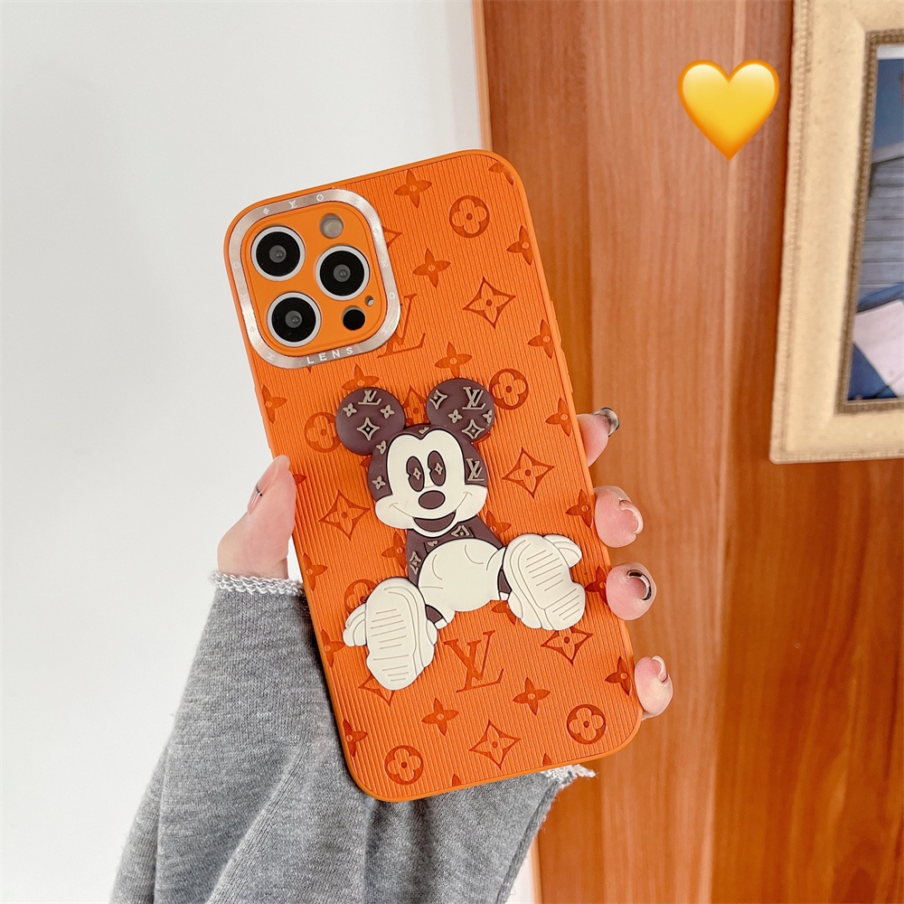 Ốp điện thoại chống sốc in hình chuột Mickey hoạt hình thích hợp cho IPhone 12 11 Pro Max XS Max XR X 8 7 Plus