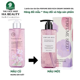 Sữa tắm dưỡng ẩm tốt trắng da thơm hương nước hoa lưu hương lâu The Face Shop Perfume Seed Rich Creamy Shower Gel 300ml