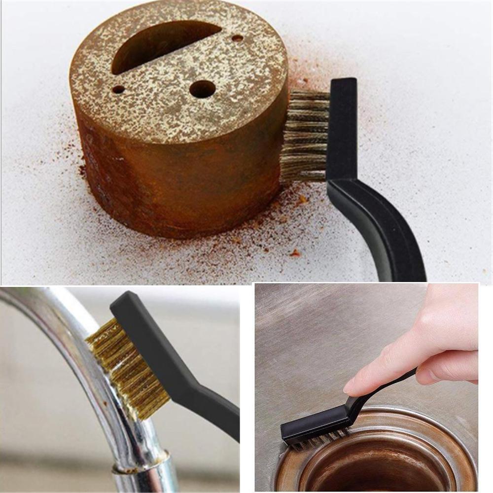 IVORY Bàn Chải Dây Thép Không Gỉ Mini Loại Bỏ Rỉ Sét