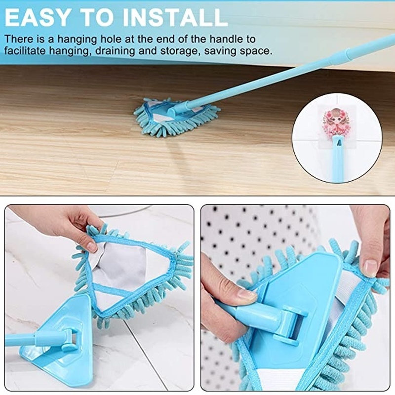 Bộ Cây Lau Nhà Hình Tam Giác Có Thể Thu Gọn Tiện Dụng Cho Gia Đình