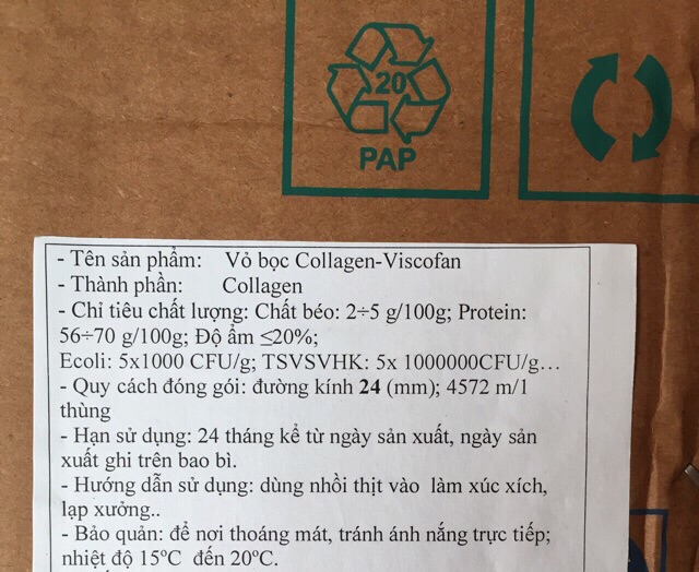 Vỏ xúc xích collagen Đức phi 25