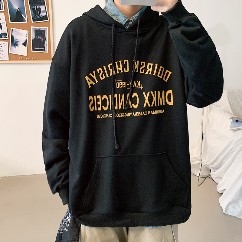 Áo hoodie tay dài in họa tiết chữ phong cách Hàn dành cho nam và nữ 4 màu tùy chọn | BigBuy360 - bigbuy360.vn