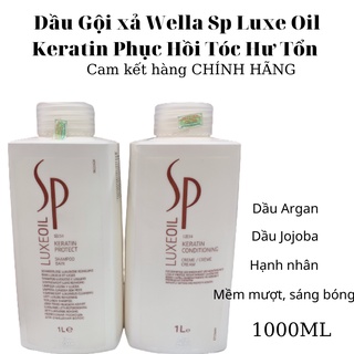 Dầu Gội hoặc Dầu xả Wella Sp Luxe Oil Keratin Phục Hồi Tóc Hư Tổn 1000ml