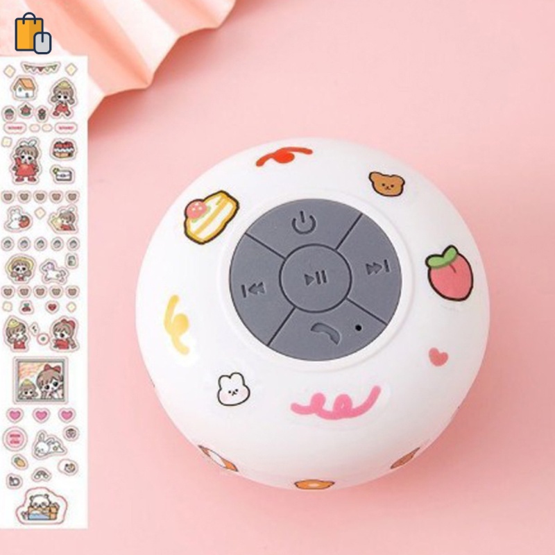 Loa bluetooth không dây mini chống thấm nước tiện lợi sử dụng được trong phòng tắm