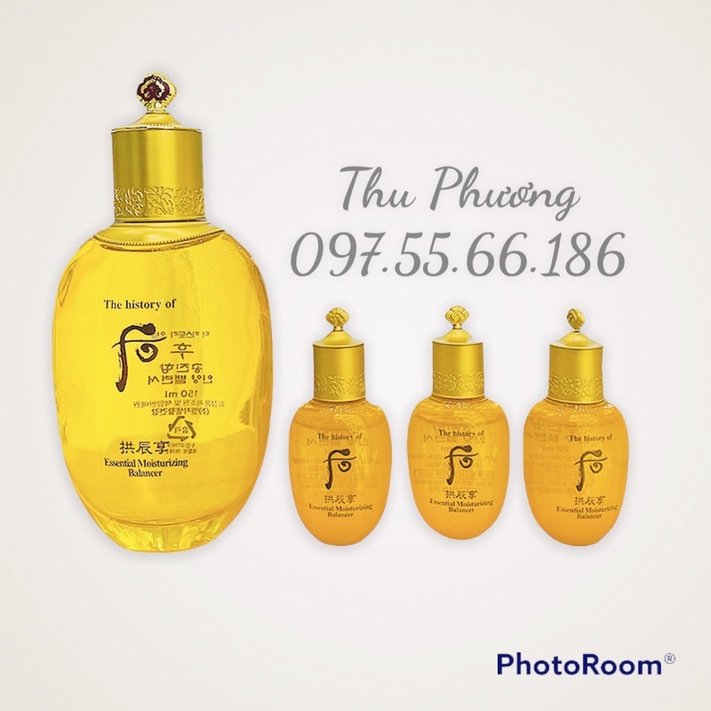 Lọ Nước hoa hồng dưỡng da chống lão hoá whoo vàng 20ml ( tách set)