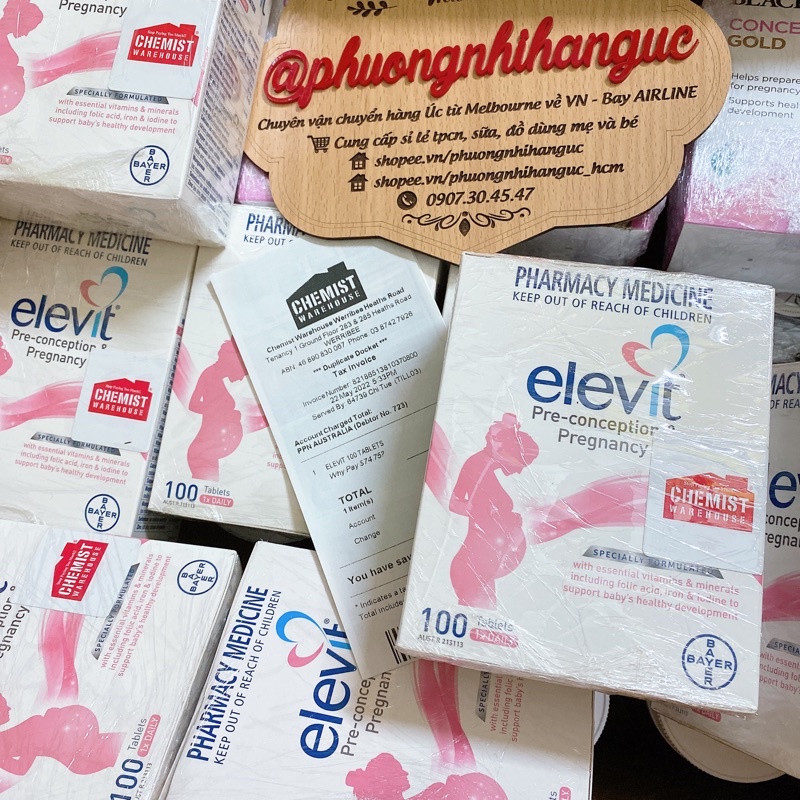 ELEVIT VITAMIN BẦU VÀ VITAMIN SAU SINH - HÀNG CÓ BILL MUA TẠI ÚC