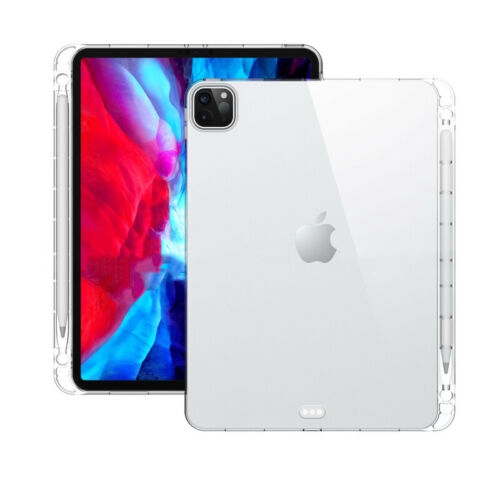 Ốp Máy Tính Bảng Silicon Mềm Trong Suốt Chống Sốc Có Ngăn Đựng Bút Cho Apple Ipad Pro 11 "2020 Giá Đỡ