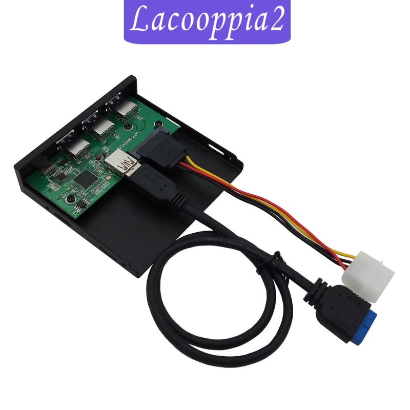 [LACOOPPIA2] USB 3.0 3.5&quot; 4-Port Interface Hub Front Panel Hub Expansion Board Card 6Gbps