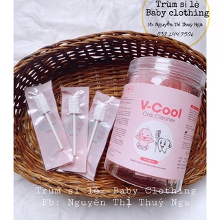 [Hộp 30 que] Gạc rơ lưỡi/tưa lưỡi Vcool