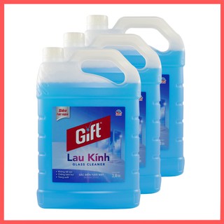 Combo 3 Can Gift Nước Lau Kính Sắc Biển Tươi Mát 3.8kg Mẫu Mới