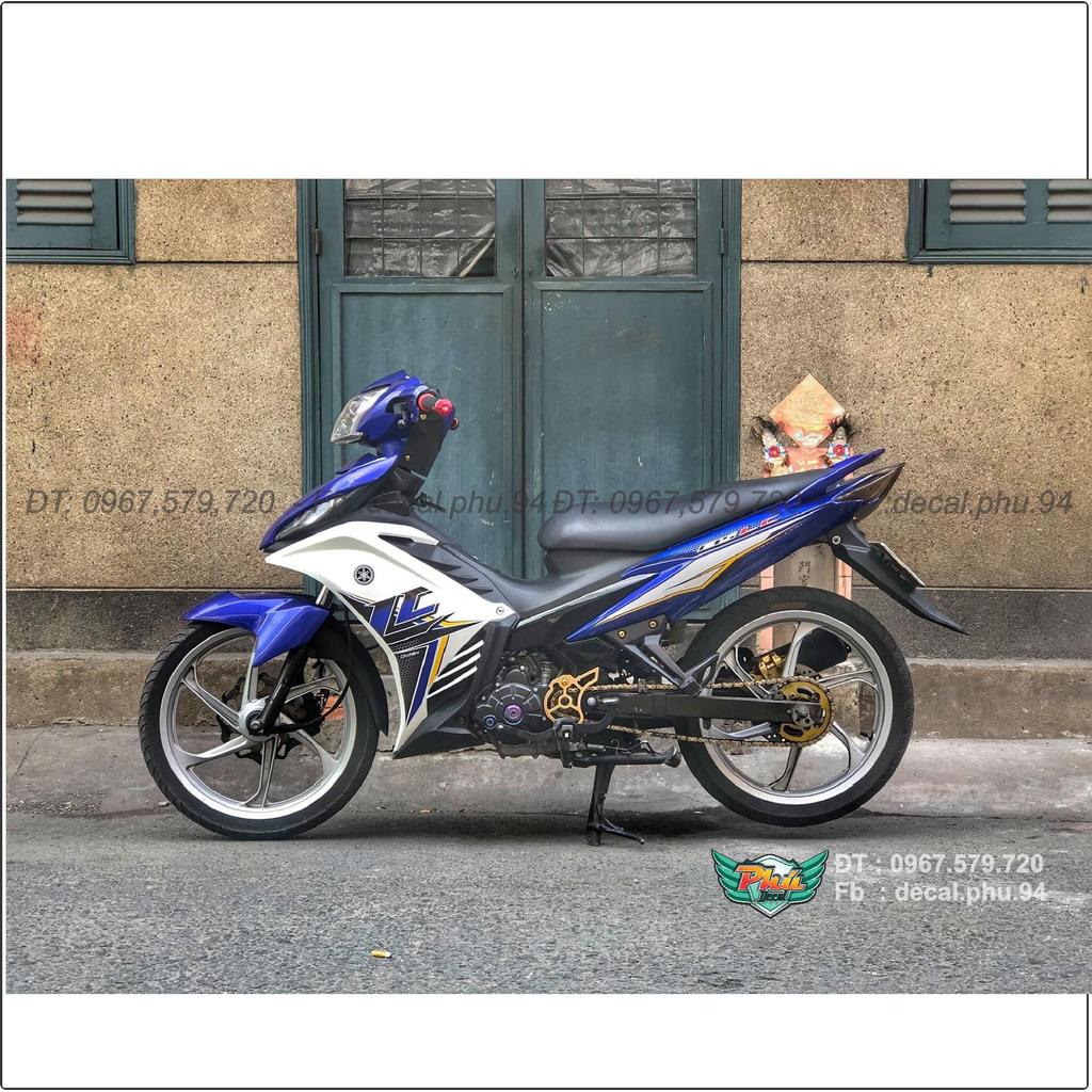 Tem Rời Exciter 135 Lc xanh trắng (J)