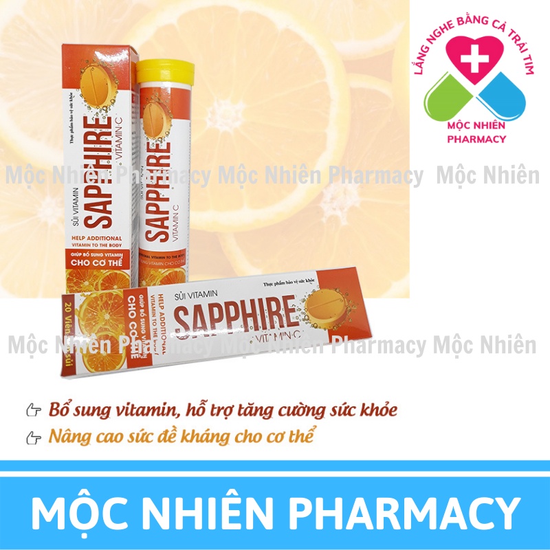 Viên Sủi Bổ Sung Vitamin Và Khoáng Chất Sapphire Vitamin C, Bổ Sung Vitamin Cho Cơ Thể, Hỗ Trợ Tăng Cường Sức Khỏe, Tăng