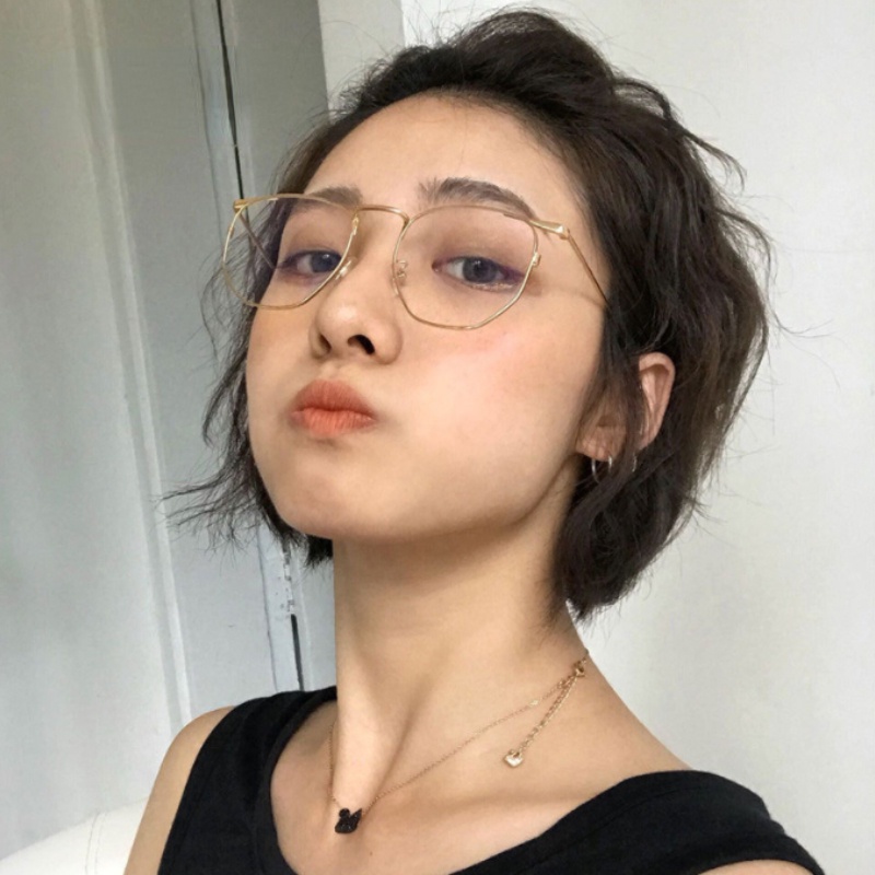 Mắt kính JIUERBA gọng tròn bằng kim loại siêu nhẹ chống ánh sáng xanh thiết kế thời trang Hàn Quốc cho nam và nữ