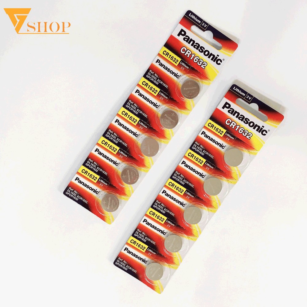 Combo 10 Viên Pin CR1632 Panasonic Lithium 3V
