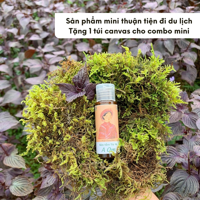 Sữa Tắm Tía tô A OM Natural Tẩy Da Chết, Làm Sáng Da Body, Làm Mịn Da 30ml