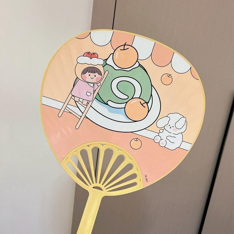 Quạt Nhựa Cầm Tay, Quạt Mini Cầm Tay Cute Hình Tròn Gọn Nhẹ, Tiện Lợi Mùa Hè 2022 Giá Rẻ