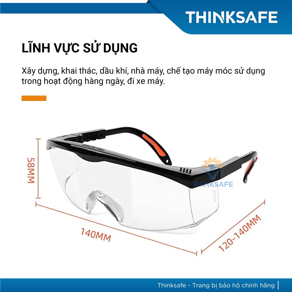 Kính bảo hộ Honeywell S200A chống bụi chống tia UV trong suốt dùng lao động kính chống bụi chạy xe phòng đau mắt đỏ