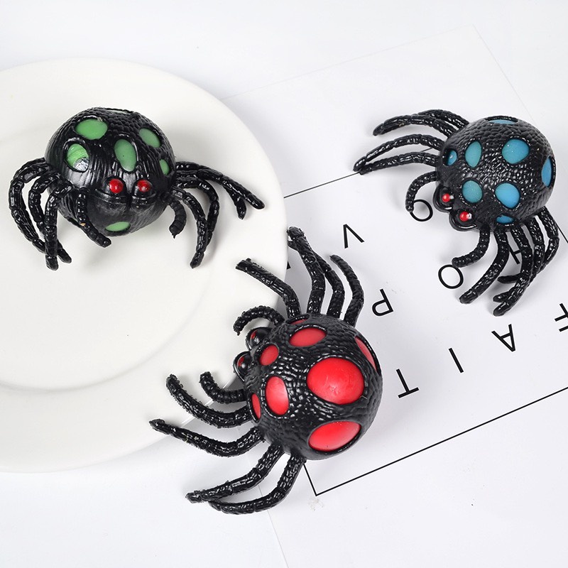 [ Rẻ Vô Địch ] Đồ Chơi Squish Nhện Bóp Xả Stress Độc Lạ Chất Liệu Silicon Mềm.