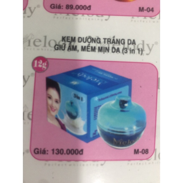 Kem Melody Trắng Da Giữ Ẩm 12g