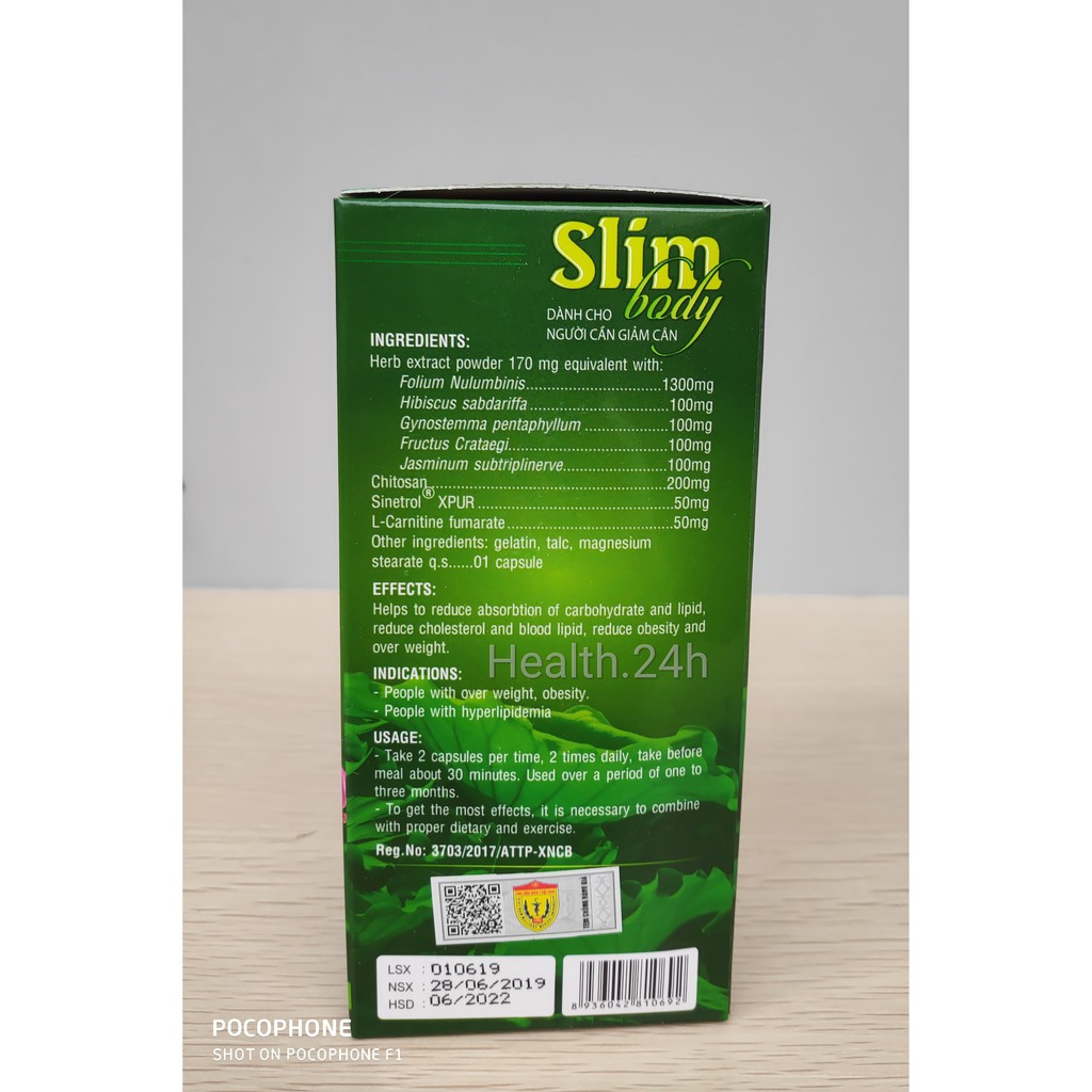 Viên uống GIẢM CÂN Slimbody / Học Viện Quân Y | BigBuy360 - bigbuy360.vn