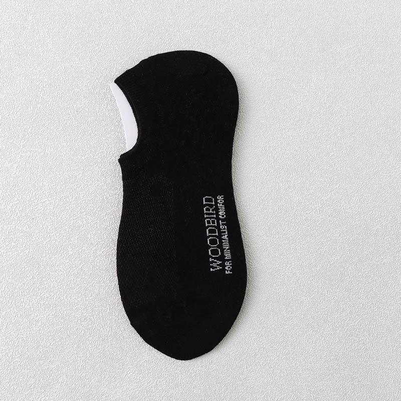 WAFNHA D490 Vớ Thuyền Cotton Màu Sắc Trơn Cho Nam