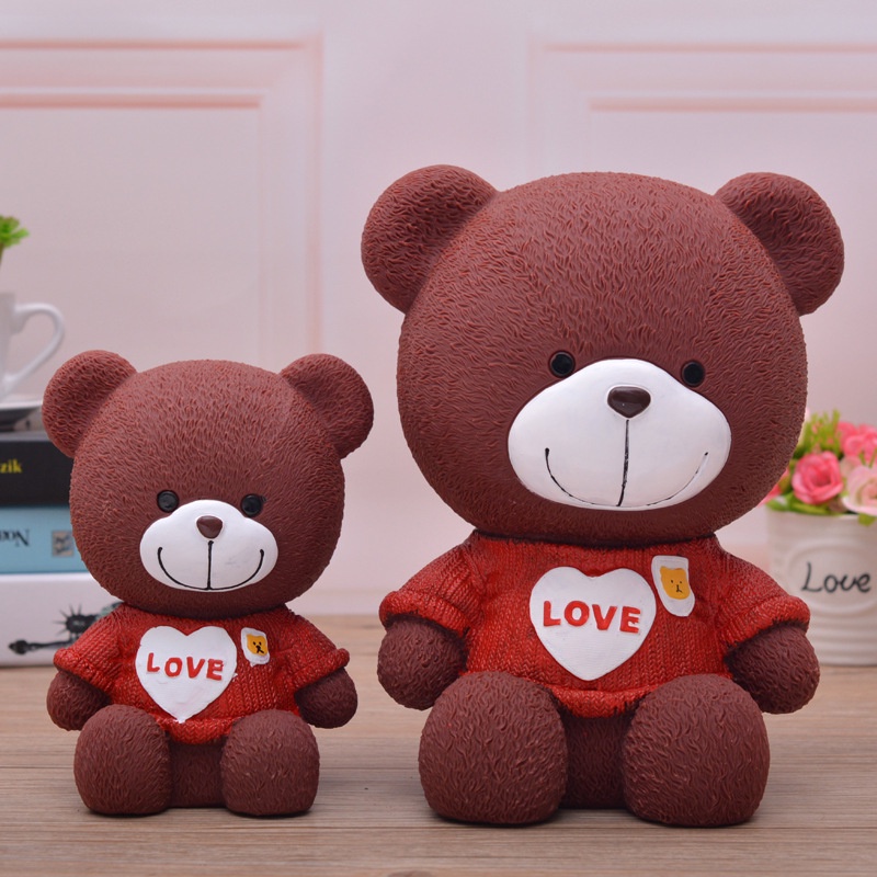 Ống Heo Tiết Kiệm Hình Gấu Nâu Dễ Thương Cho Người Lớn Và Trẻ Em