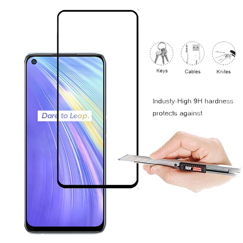 Realme 6 Pro Tempered Glass Realme XT C1 C2 C3 6 5 3 2 X2 Pro Full Coverage Film Glass Screen Protector