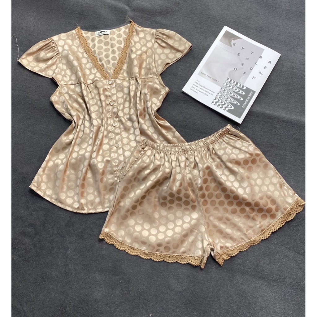 Đồ Ngủ Nữ Pijama Mặc Nhà Đùi Xinh Xắn Lụa Quảng Châu | BigBuy360 - bigbuy360.vn