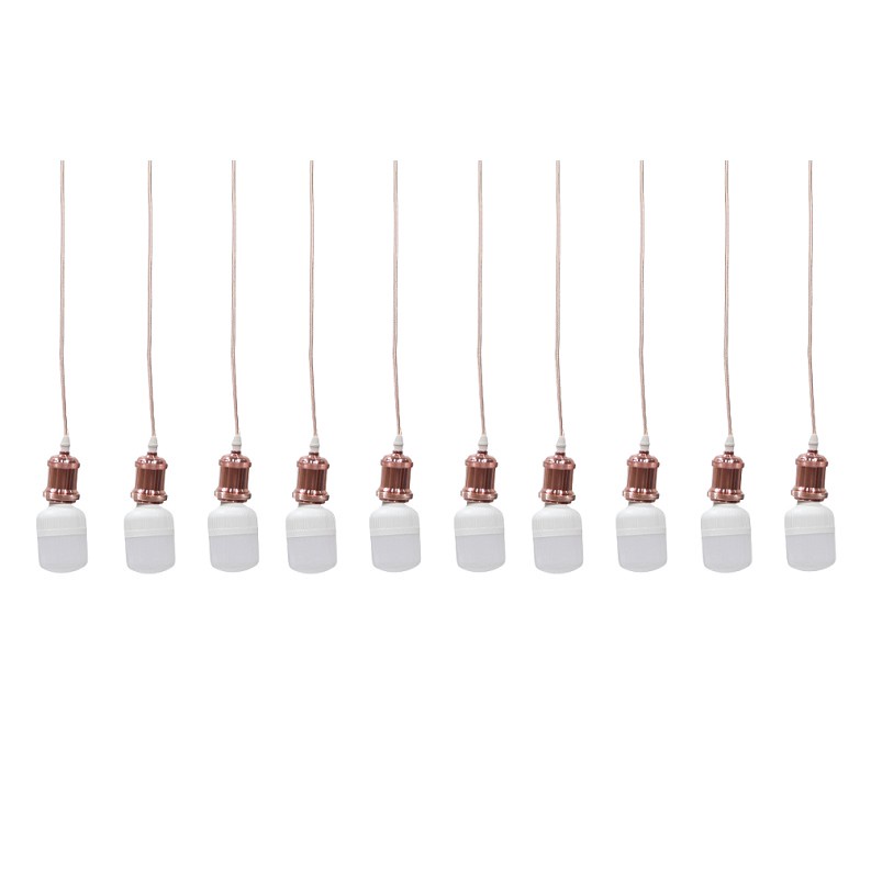 Bộ 10 dây đèn thả cổ điển bóng đèn led búp trụ trang trí 13w