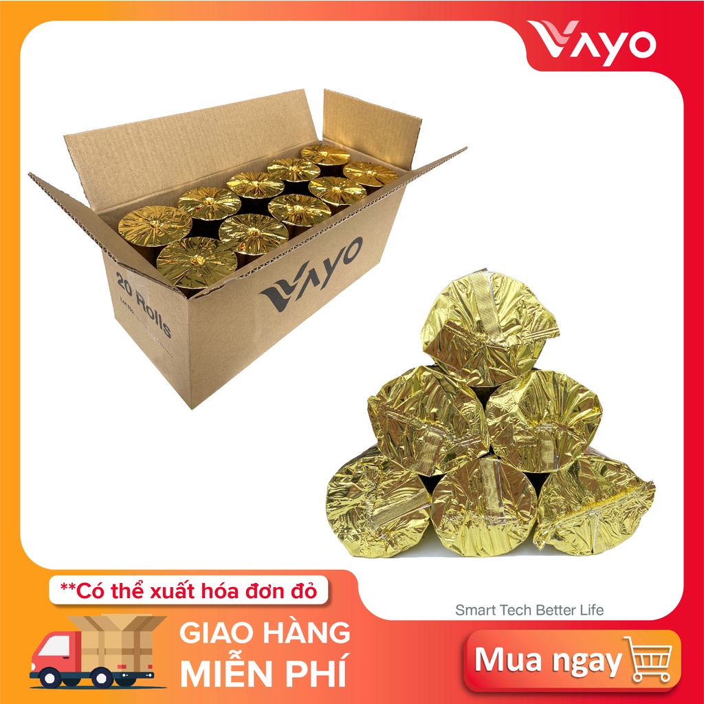 Giấy in bill K80 x 80mm, giấy in nhiệt VAYO dùng in hóa đơn số #1 Thái Lan, siêu rõ nét, định lượng 65gsm
