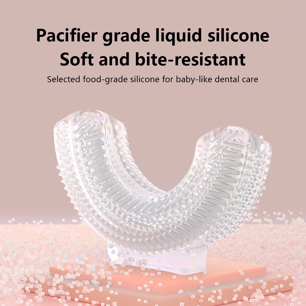 Bàn chải đánh răng hình chữ U làm sạch răng miệng 360° cho trẻ em 6-12 tuổi