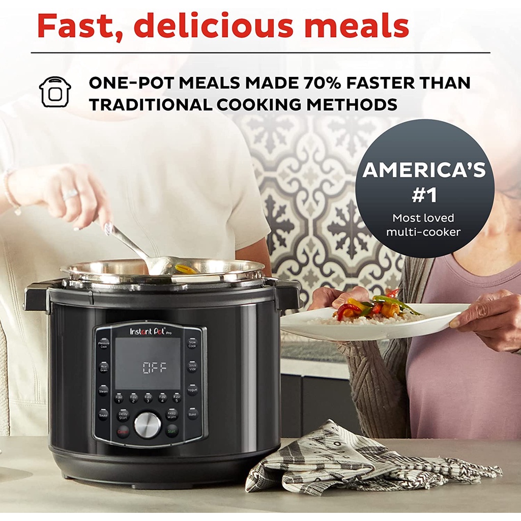 Nồi áp suất đa năng Instant Pot Pro 10 in 1 bản mới nhất [nhập Đức chính hãng]