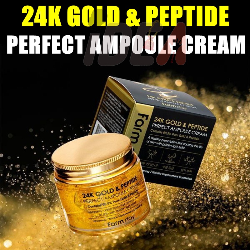 Kem dưỡng da FarmStay chứa tinh chất vàng 24K và Peptide 80ml