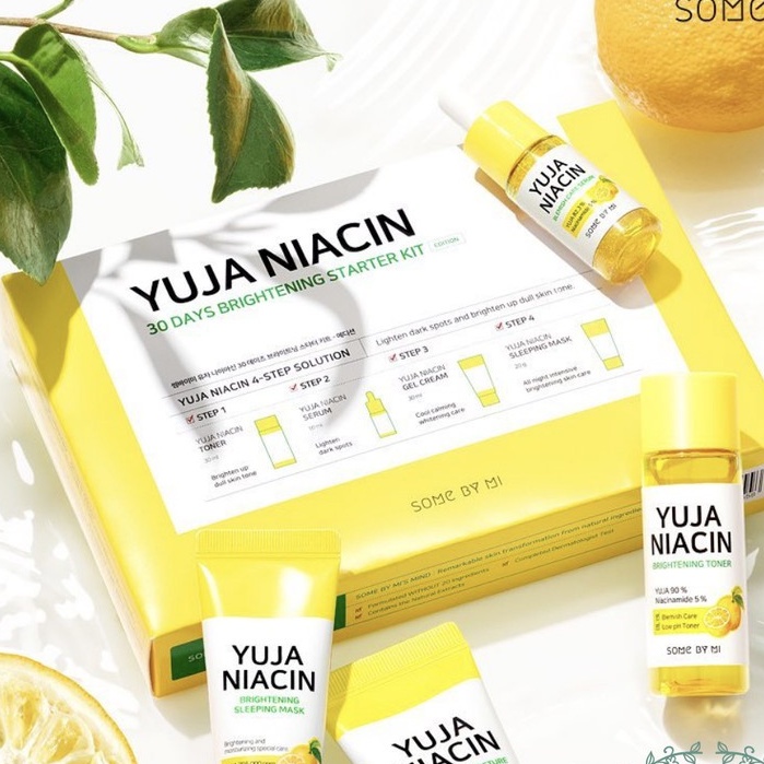 Bộ kit dưỡng trắng Some By Mi Yuja Niacin 30 Days Brightening Starter Kit (4 món)