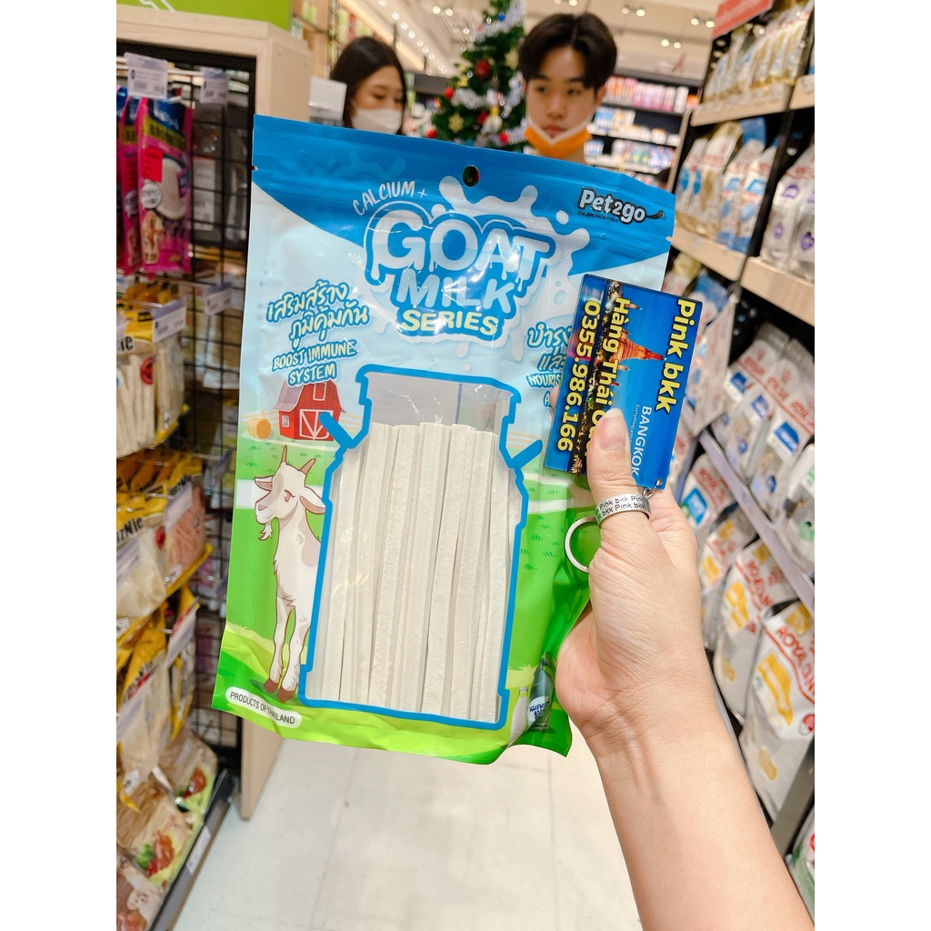 (GÍA SỈ ) Xương sữa Pet2go Goat Milk 500g ⚡ NỘI ĐỊA THÁI LAN⚡ nhập trực tiếp Thái Lan không qua trung gian.