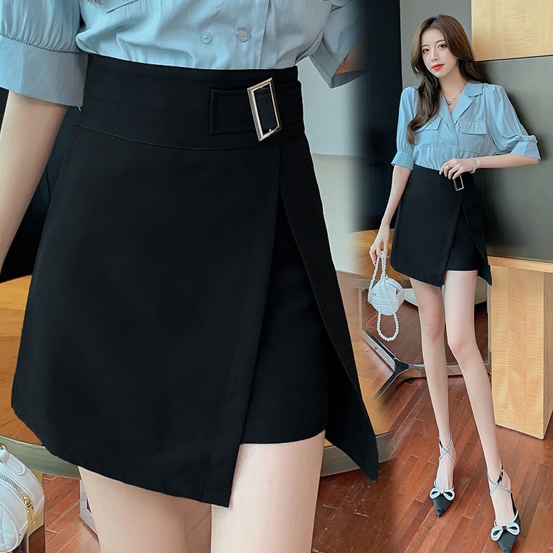 Chân Váy Ngắn Dáng Chữ a Màu Đen Chống Chói Thiết Kế Đơn Giản Thời Trang