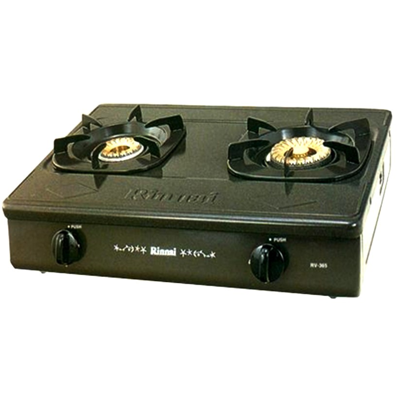 BẾP GAS RINNAI RV-365G -  Đầu đốt bằng đồng, có hâm, bảo hành 2 năm  - Alo Bếp Xinh