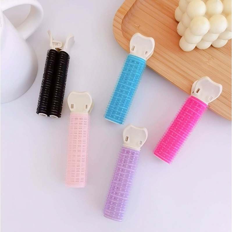 Lô Cuốn Tóc Có Kẹp Giữ Cố Định Tóc Mái Tiện Lợi