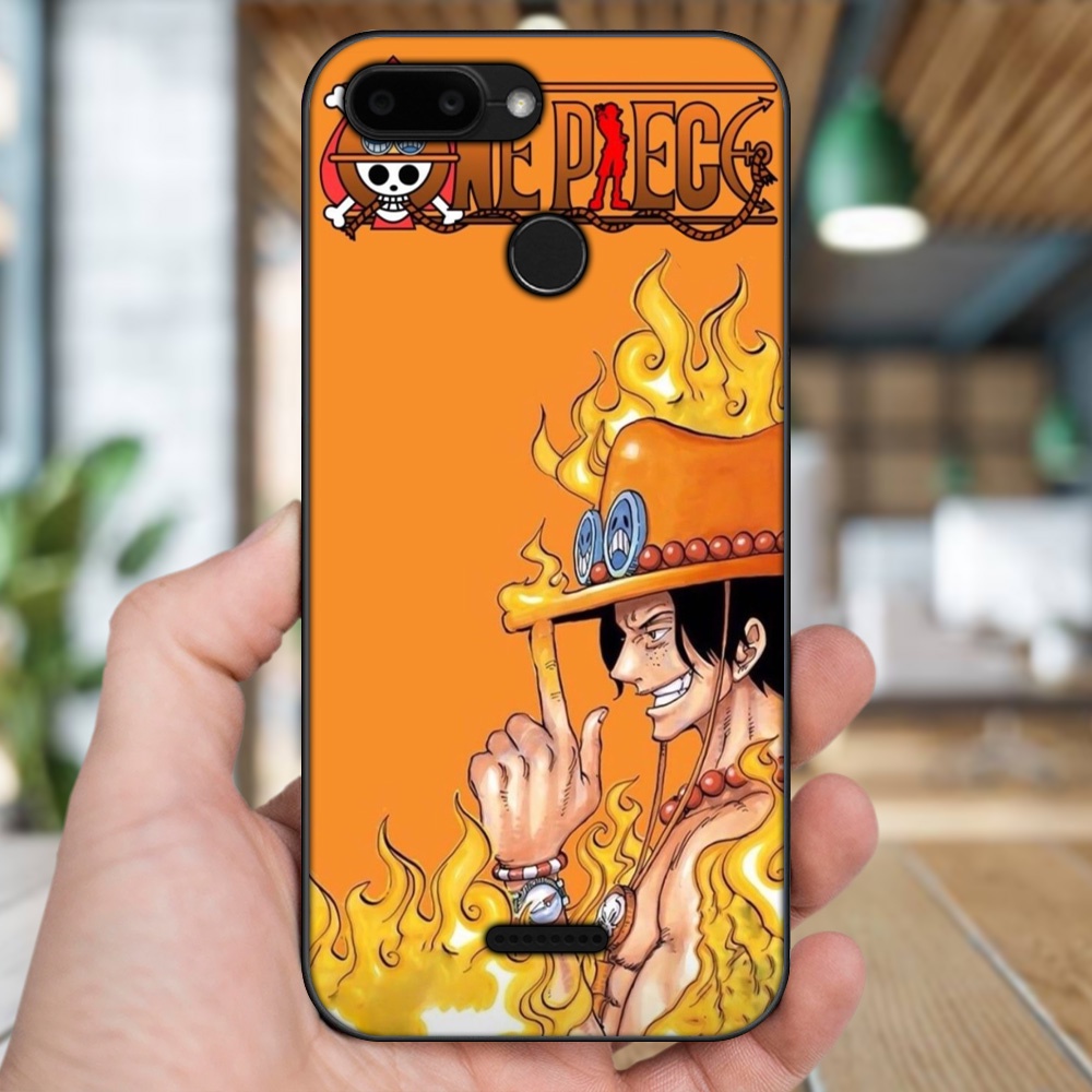 Ốp lưng Xiaomi Redmi 6 viền đen in hình Ace One Piece