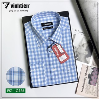 Áo sơ mi nam tay dài vạt ngang Regular Vĩnh Tiến 355 -  G156