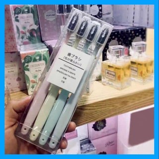 set 4 bàn chải đánh răng lúa mạch mujii