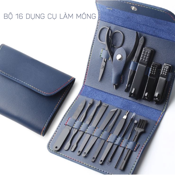 Bộ dụng cụ chăm sóc móng bền chắc, siêu bén bằng thép không gỉ tặng bao da sang trọng - FREESHIP - TICKMUA - LD028